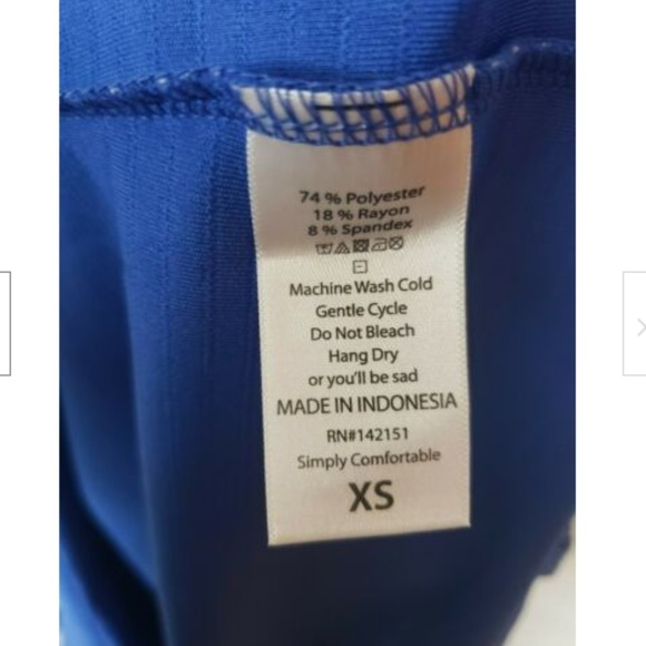 LuLaRoe Amelia Blue & White Striped Dress - Picture 6 of 6